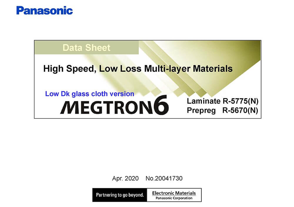 megtron 6 datasheet