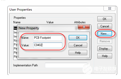 How to display and hide the PCB package name of the schematic library
