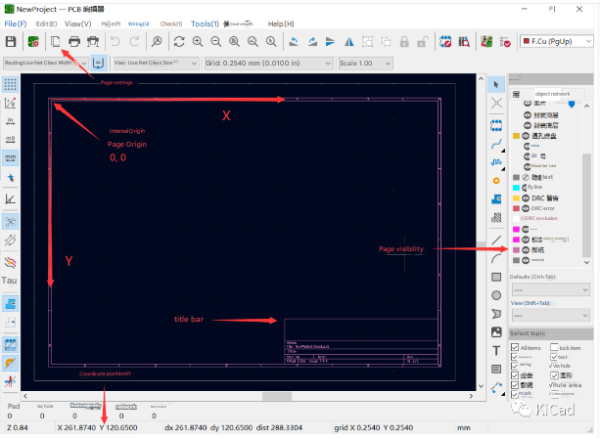 Setting and using the origin in Kicad PCB - Andwin Circuits