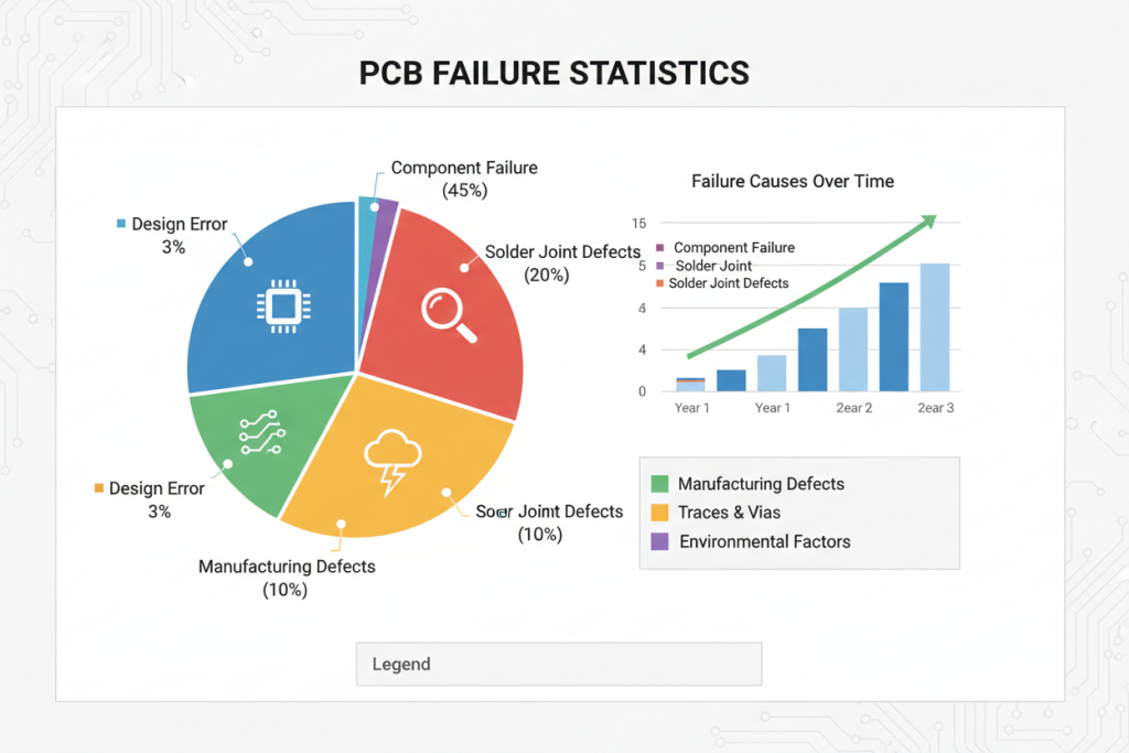 PCB failure statistics chart