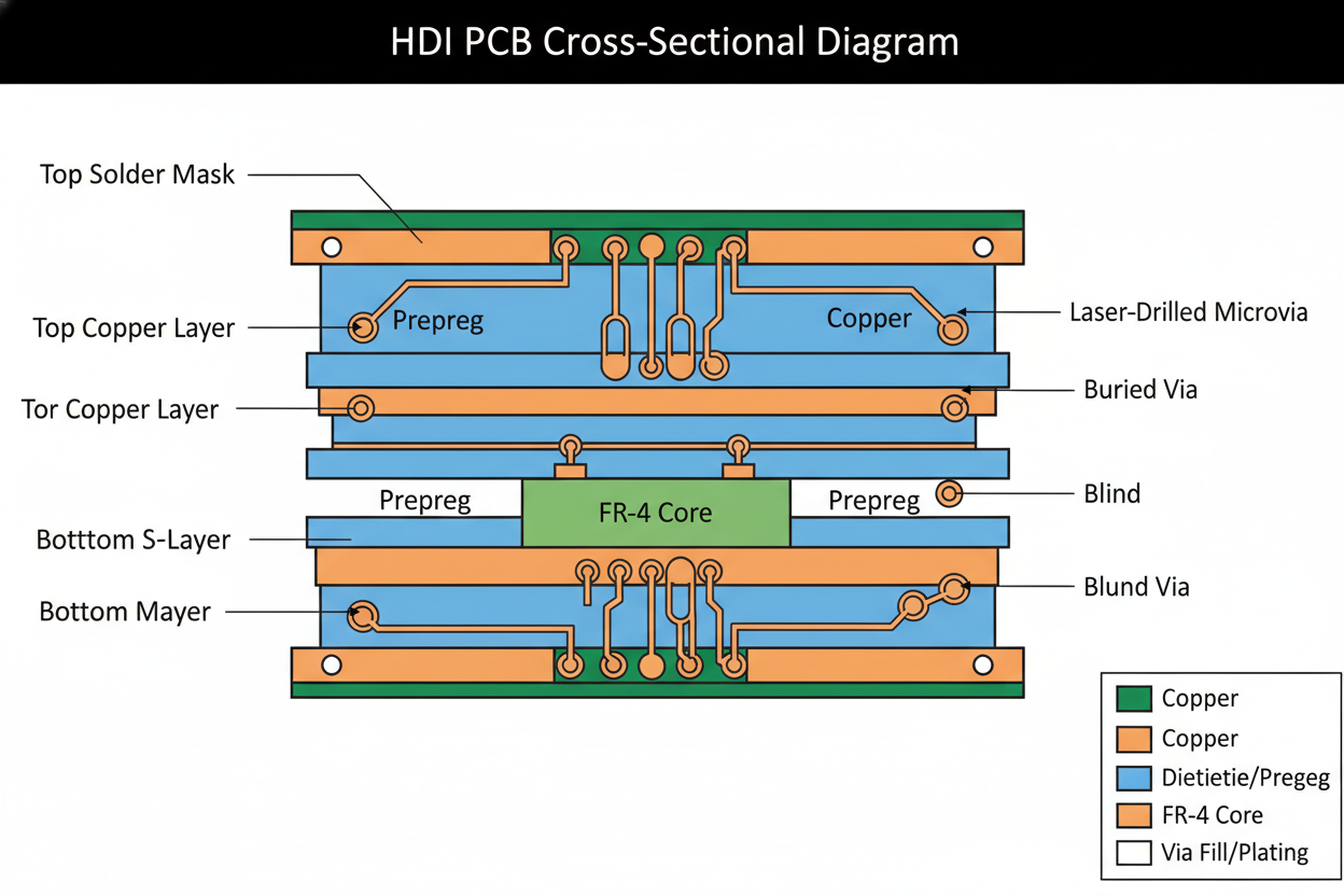 What is HDI PCB? High Density Interconnect Complete Guide 2026