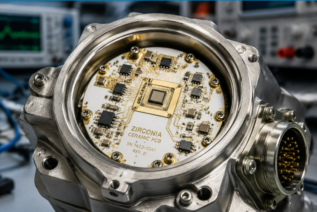Zirconia ceramic PCB used in an aerospace sensor module