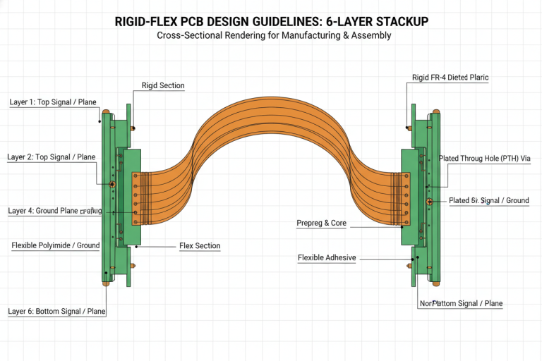 Rigid-Flex PCB Design Guidelines: Ensuring Reliability in 6-Layer Rigid-Flex Boards
