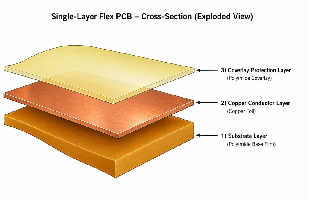 Comparison of adhesiveless and adhesive-based flexible PCB construction