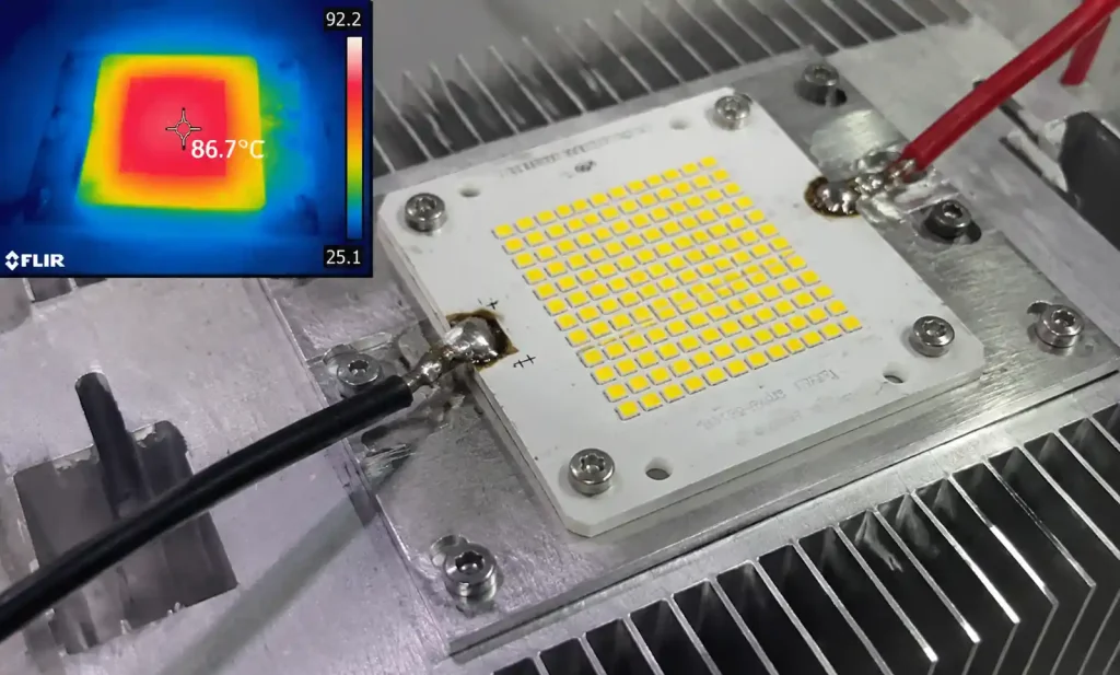 275W/mk AlN substrate in LED lighting application showing thermal performance