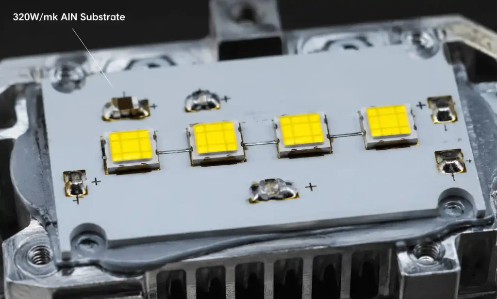 320W/mk AlN substrate used in automotive headlamp high-power LED assembly