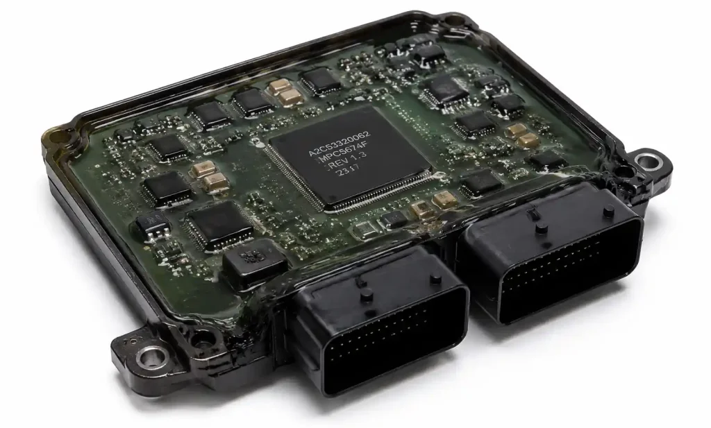 Successfully coated PCB assembly for automotive underhood high humidity application
