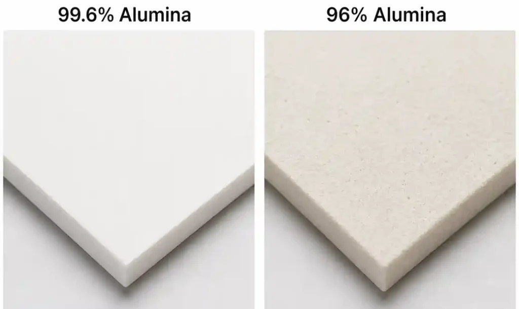 Comparison of 99.6% and 96% alumina ceramic PCB substrates