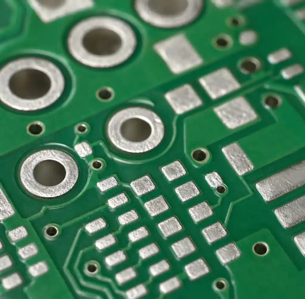 HASL surface finish PCB showing uneven solder coating