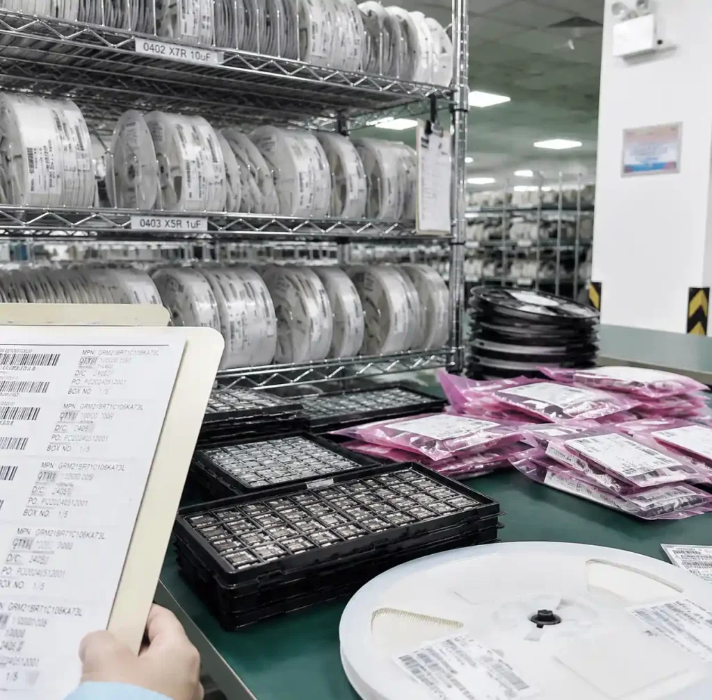 PCB assembly component sourcing and kitting process