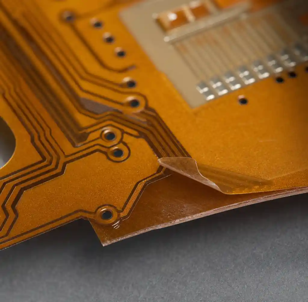 Flex PCB Coverlay and Adhesiveless Layer Construction Detail