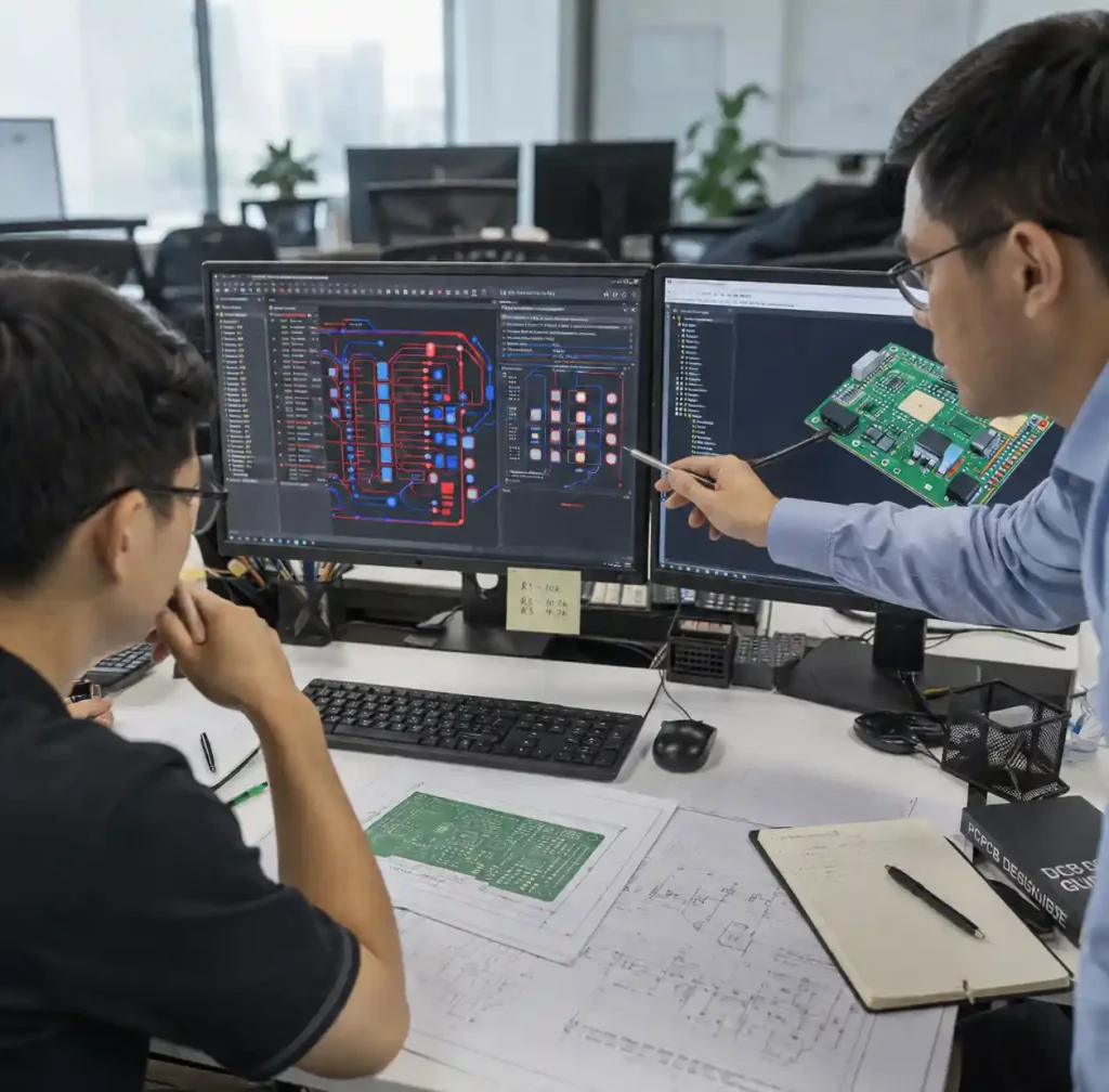 PCB design files and DFM review process with engineering team