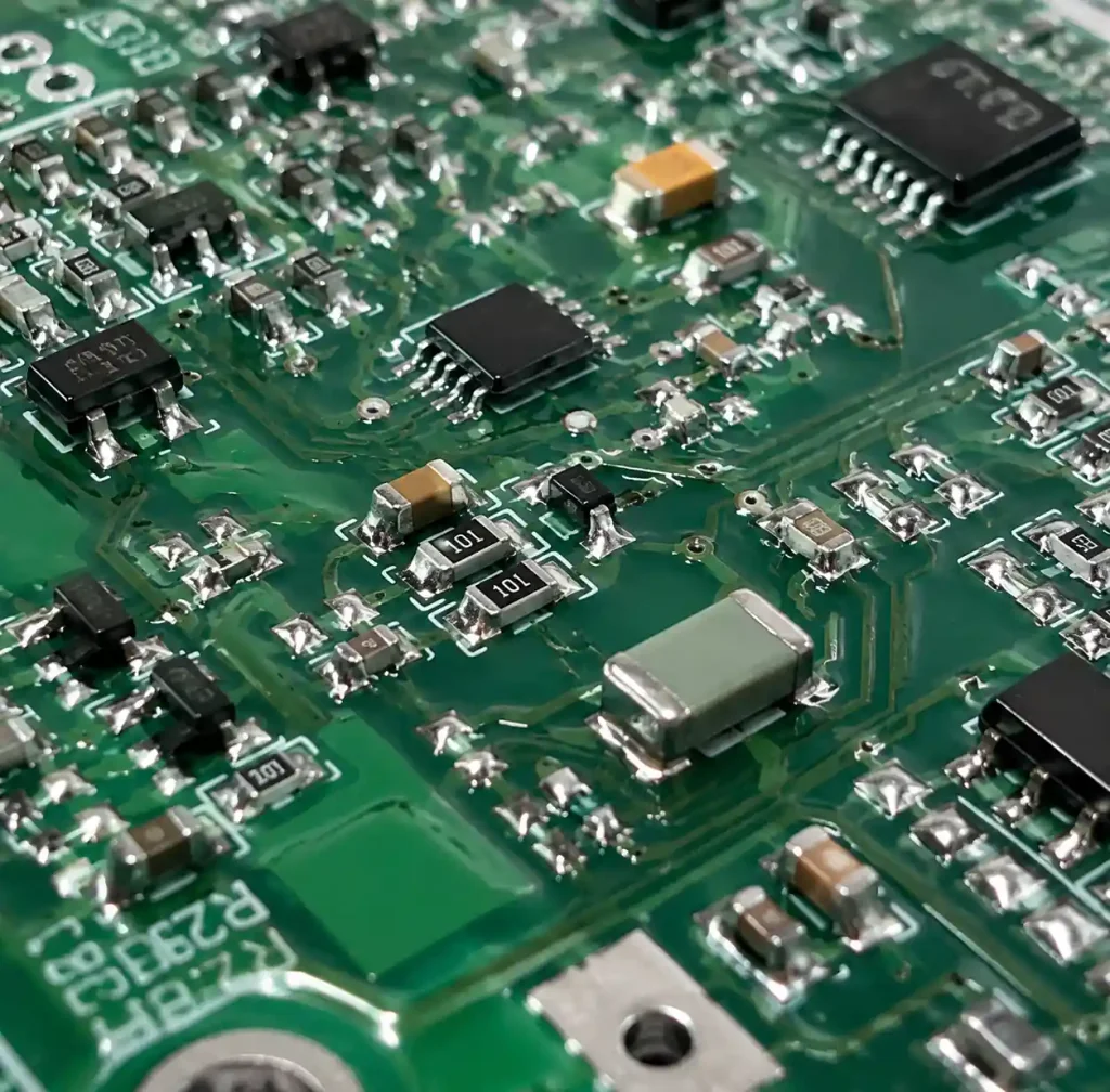 Conformal coating protection layer on PCB assembly