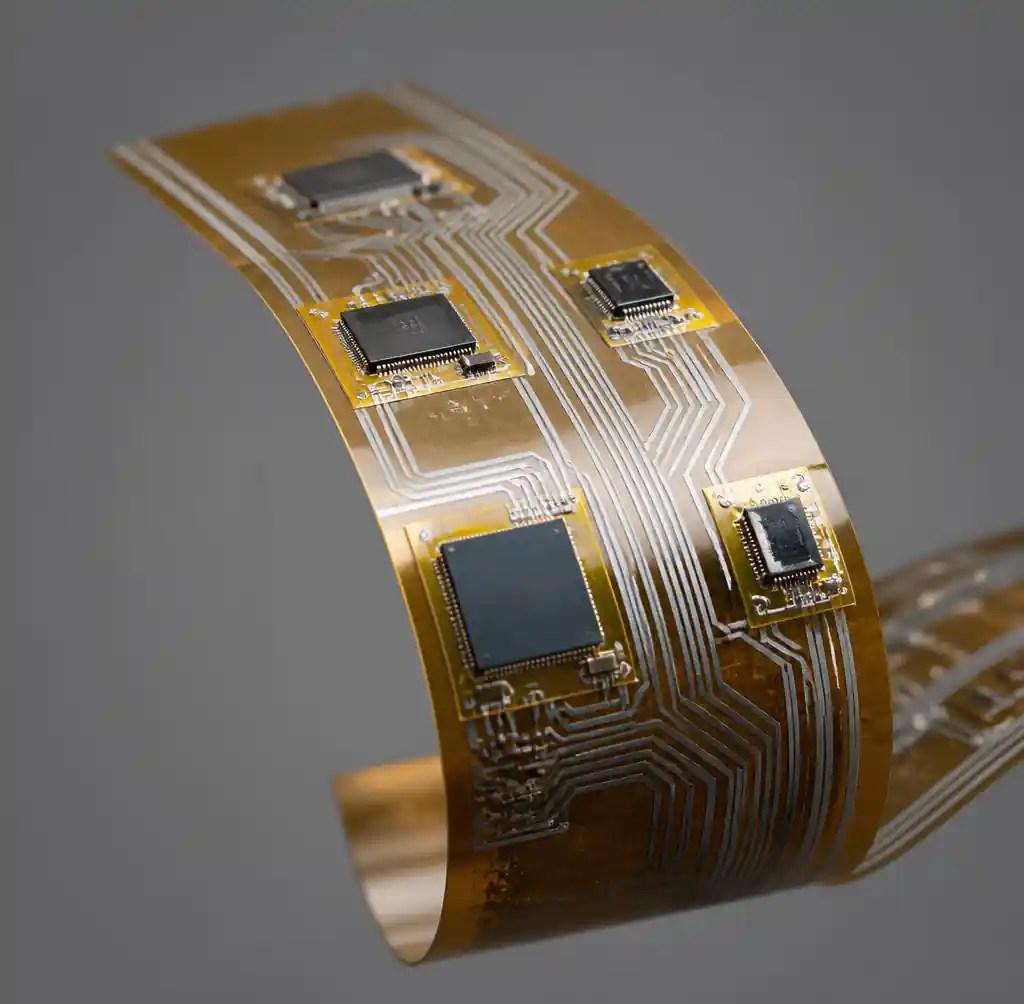Flexible Hybrid Electronics Substrate with Integrated Components