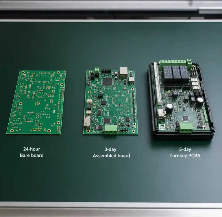 Quick Turn PCB Prototype: 24-Hour vs 3-Day vs 5-Day Service Comparison