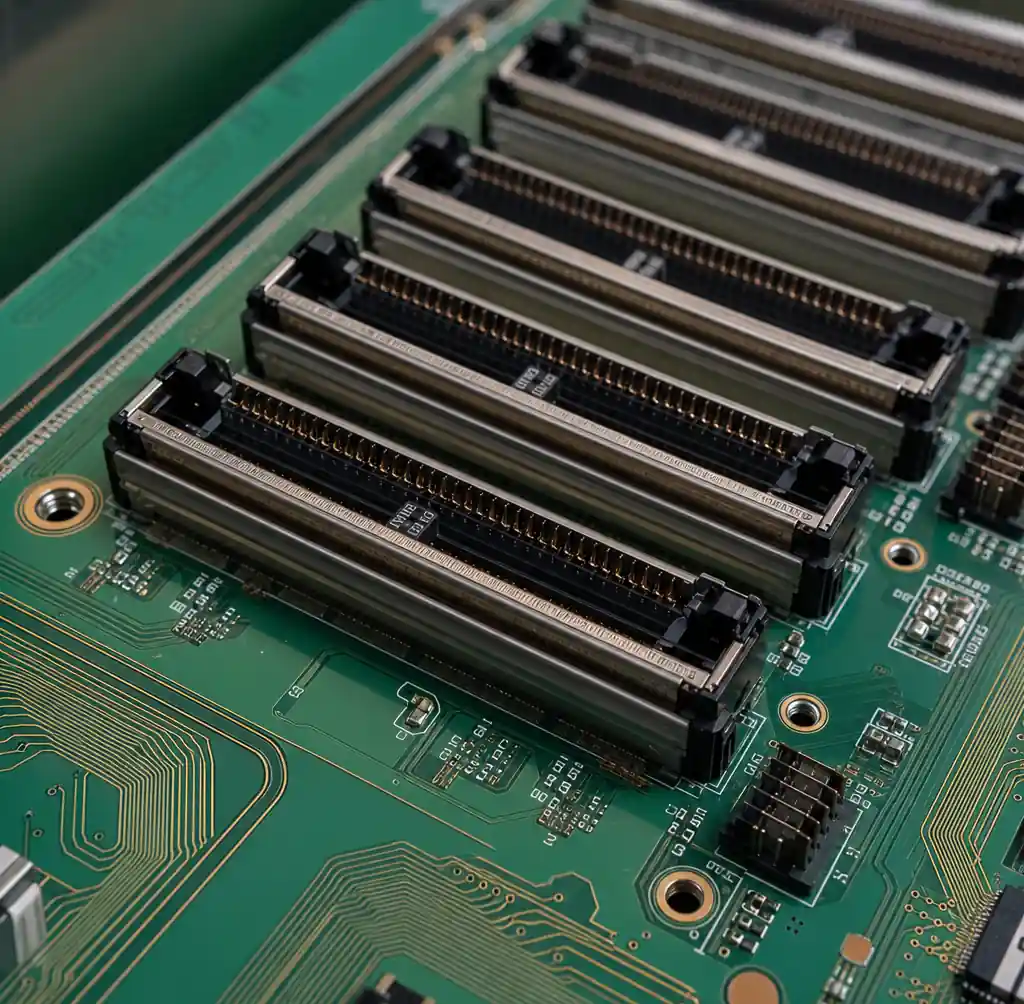 High-speed serial connectors on telecom backplane PCB
