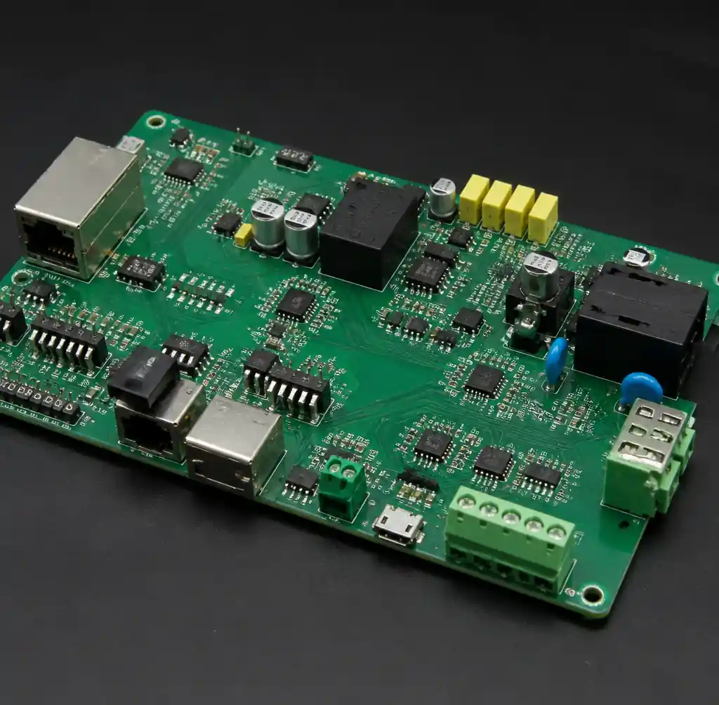 EV charging station PCB with CCS and CHAdeMO communication circuits