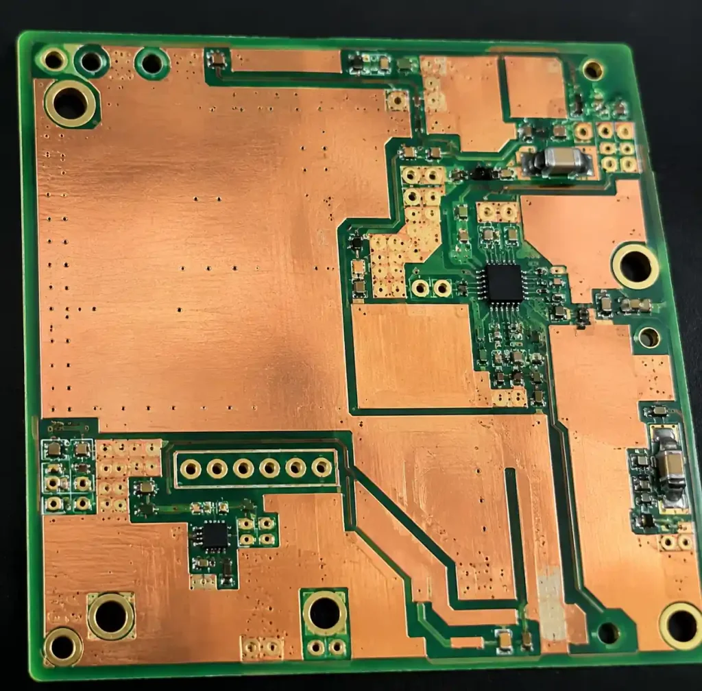 Heavy copper pour on PCB for thermal heat spreading