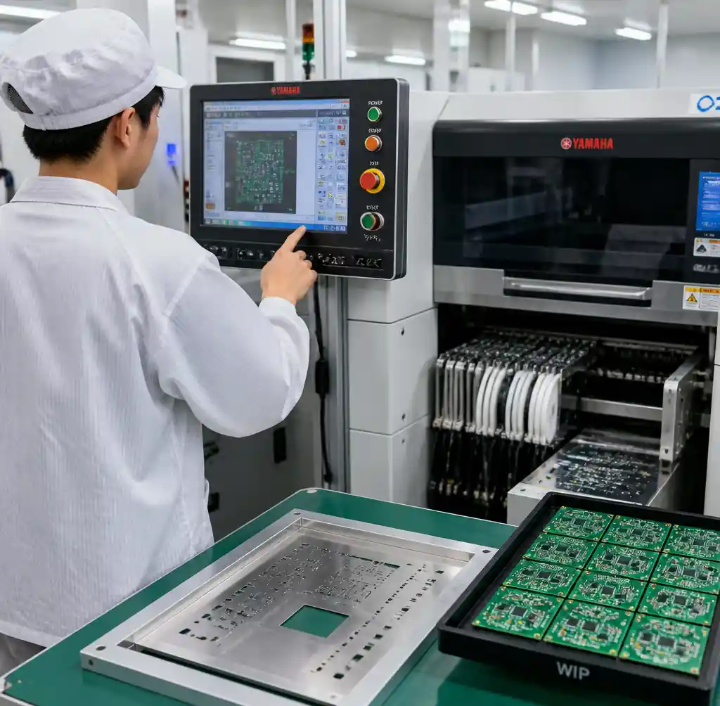 SMT stencil setup and machine programming for low volume run