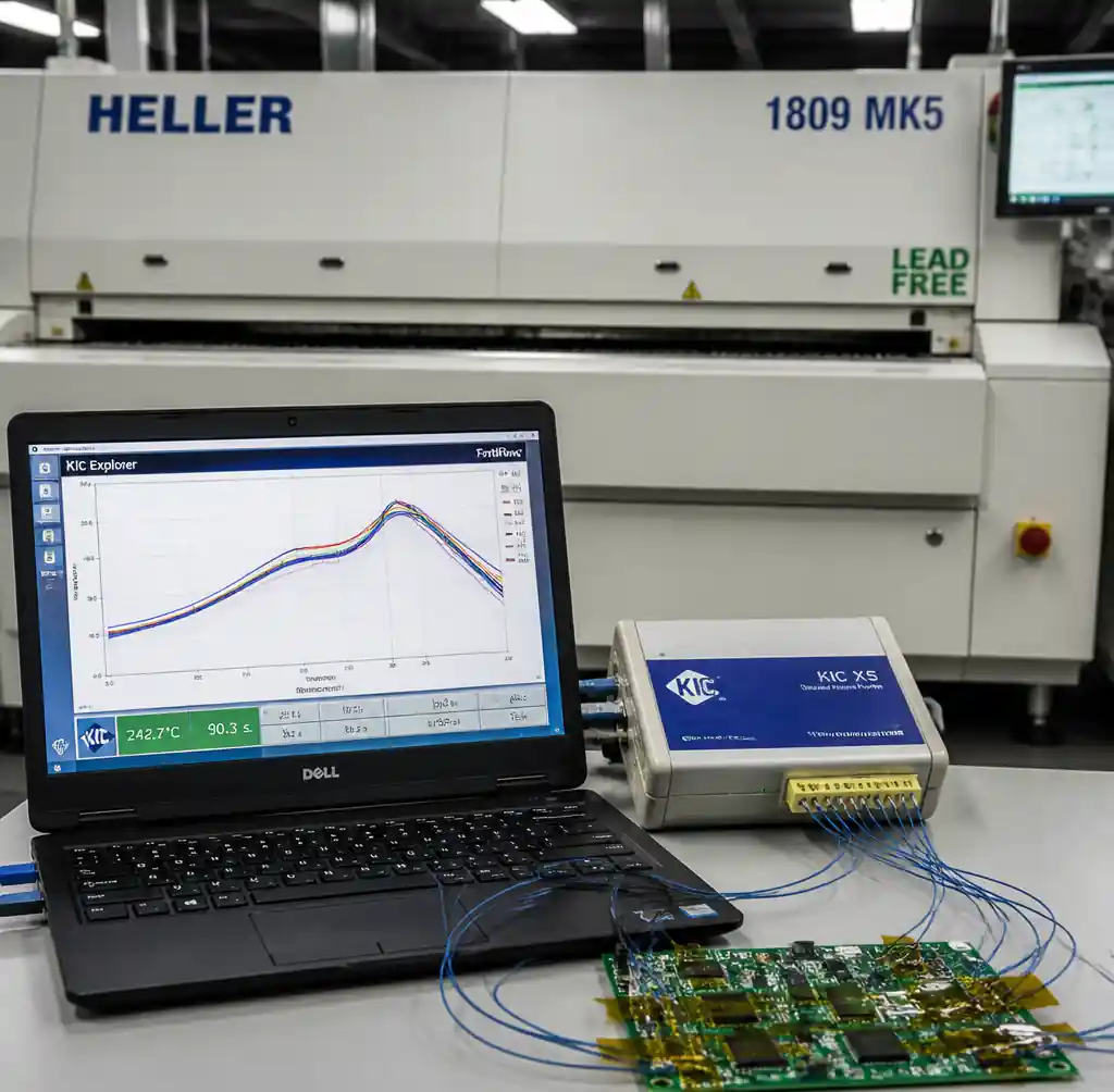 Reflow oven temperature profile monitoring for lead-free soldering