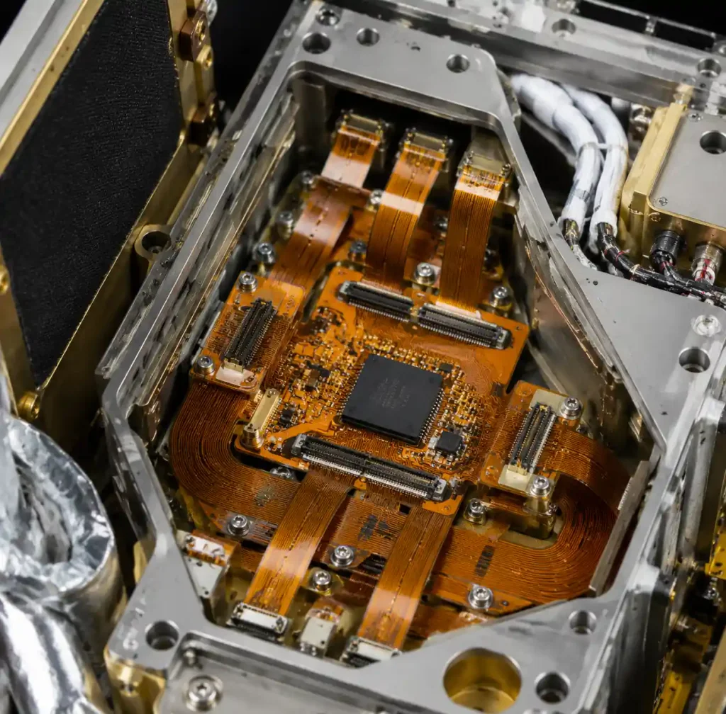 Flex PCB in aerospace satellite electronics assembly