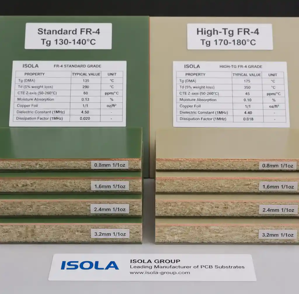 High-Tg FR-4 PCB laminate materials for lead-free assembly