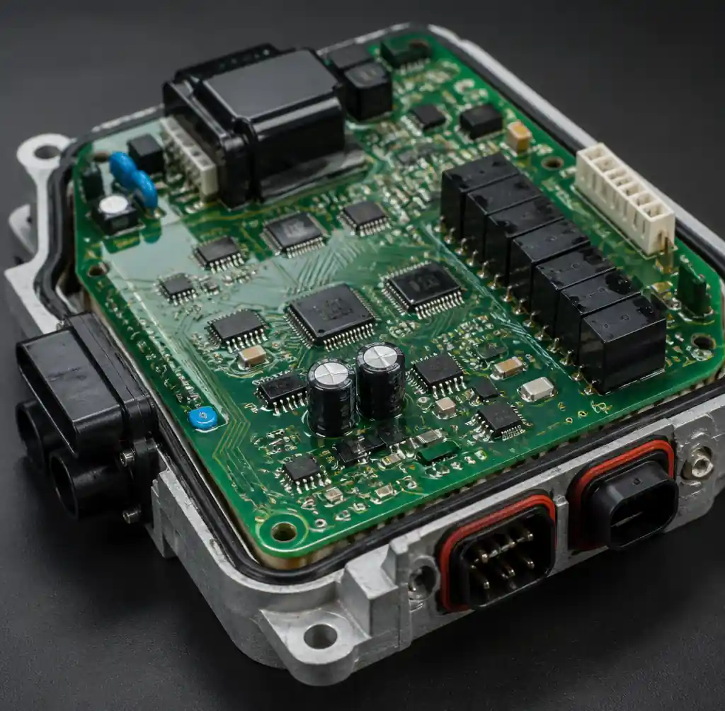 Conformal coated PCB for outdoor EV charging station environment