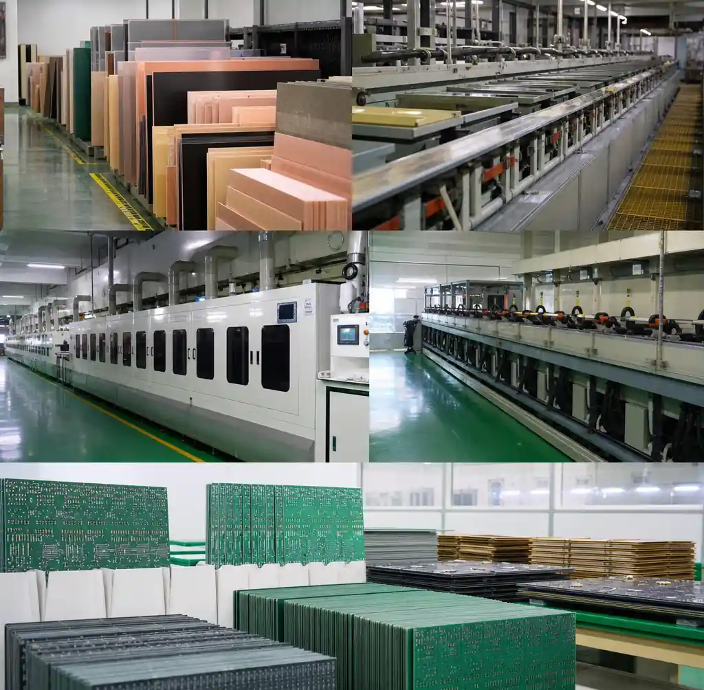 PCB manufacturing facility production floor showing lead time and production timeline workflow