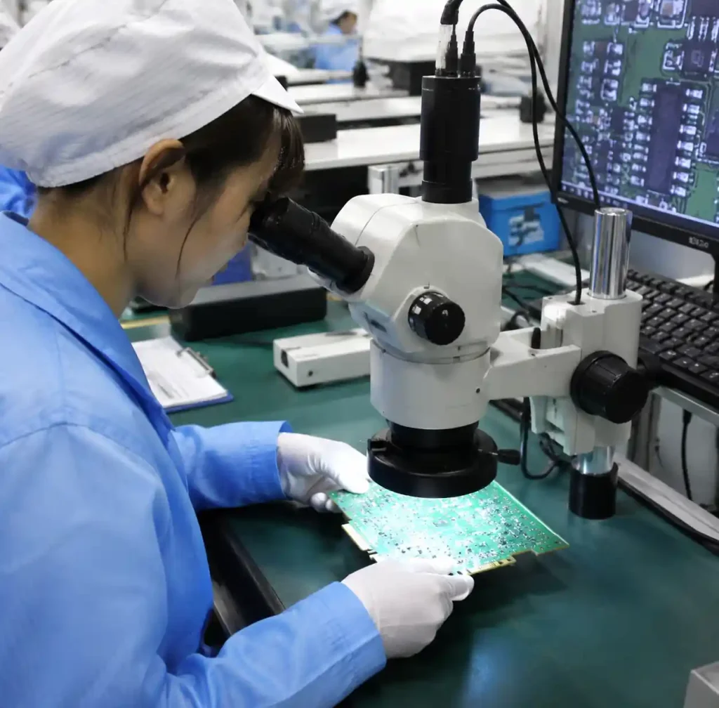 PCB quality inspection using microscope following IPC standards