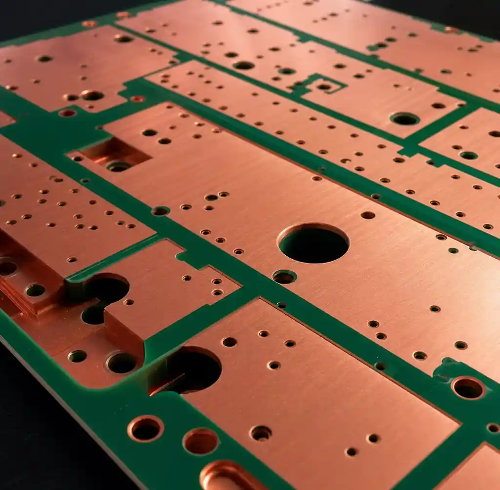 Heavy copper power planes for thermal management in backplane PCB