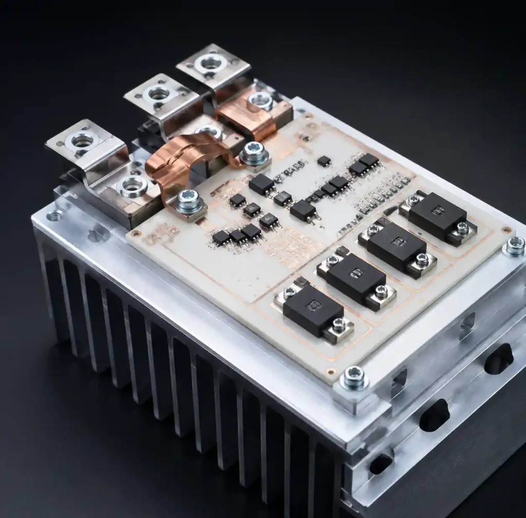 Ceramic PCB thermal management with heat sink assembly