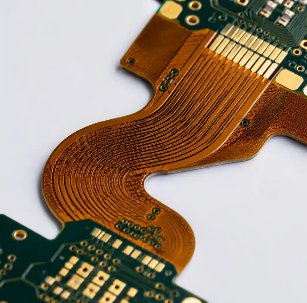 Rigid Flex PCB Design Showing Proper Trace Routing