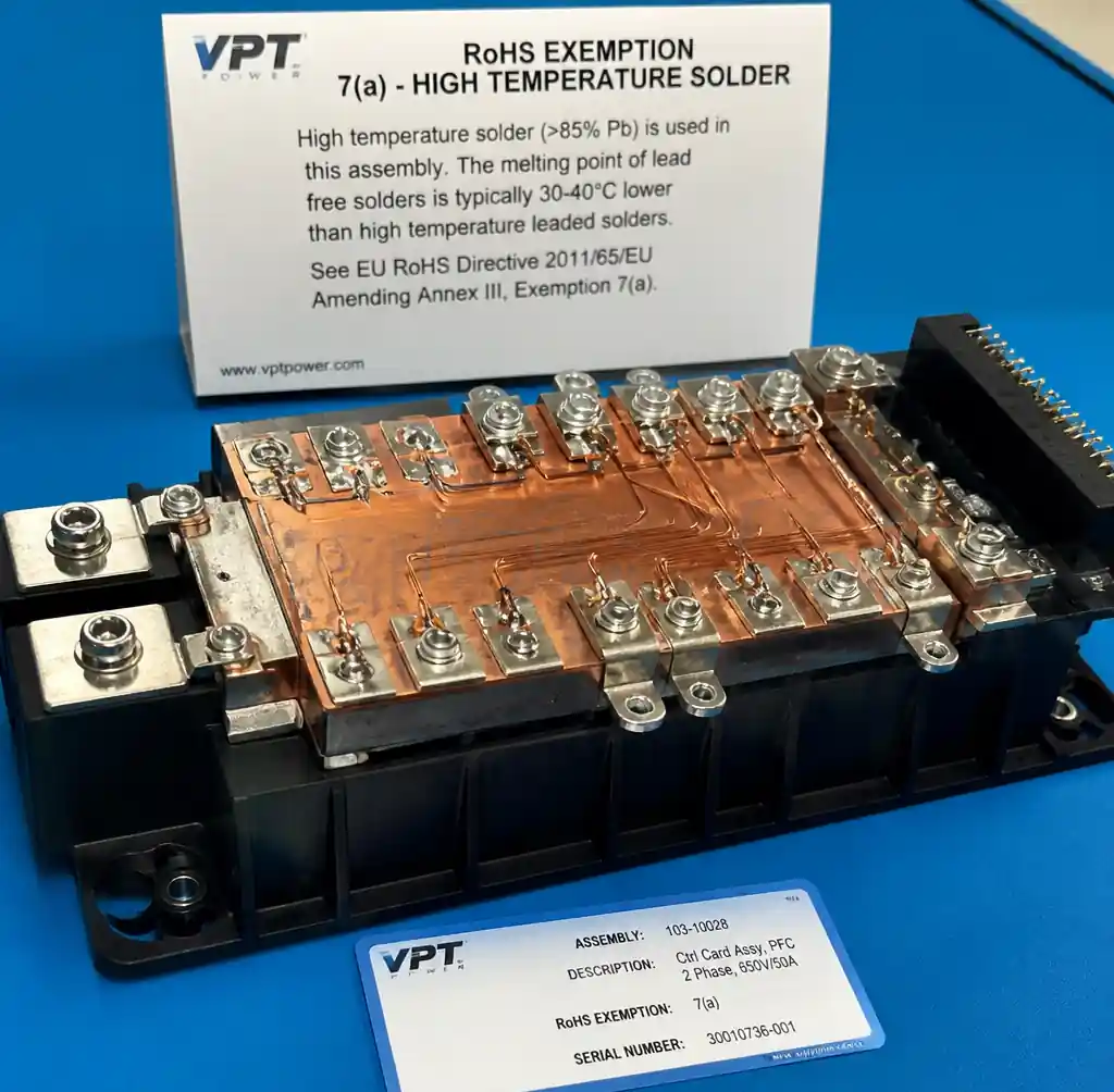 RoHS exemption applications for high-temperature lead solder