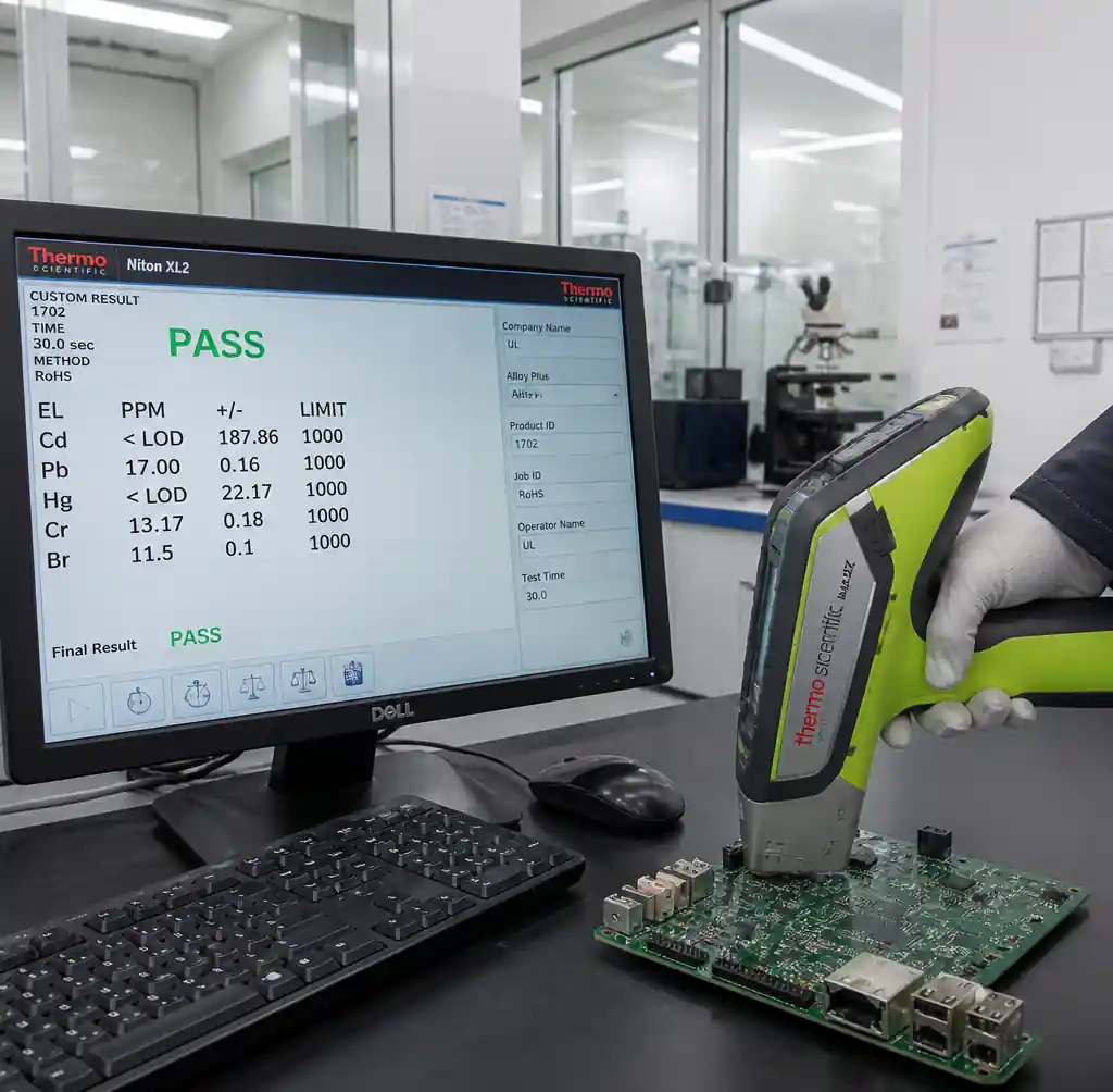 XRF testing equipment for RoHS compliance verification