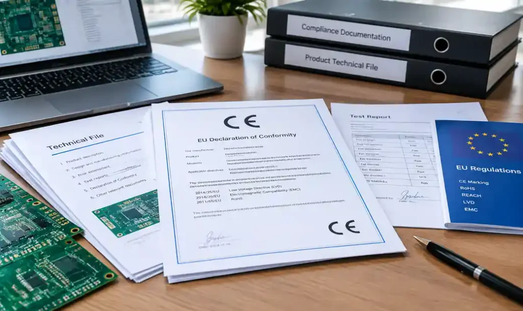 CE marking compliance certification process for PCB products entering European Union market