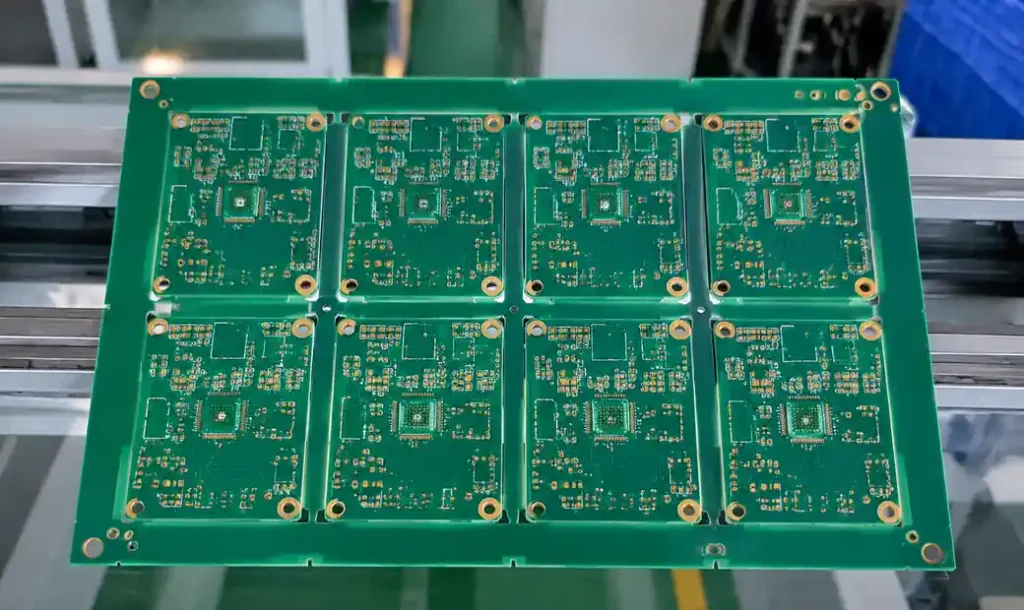 PCB panel with tooling holes for registration and alignment during manufacturing