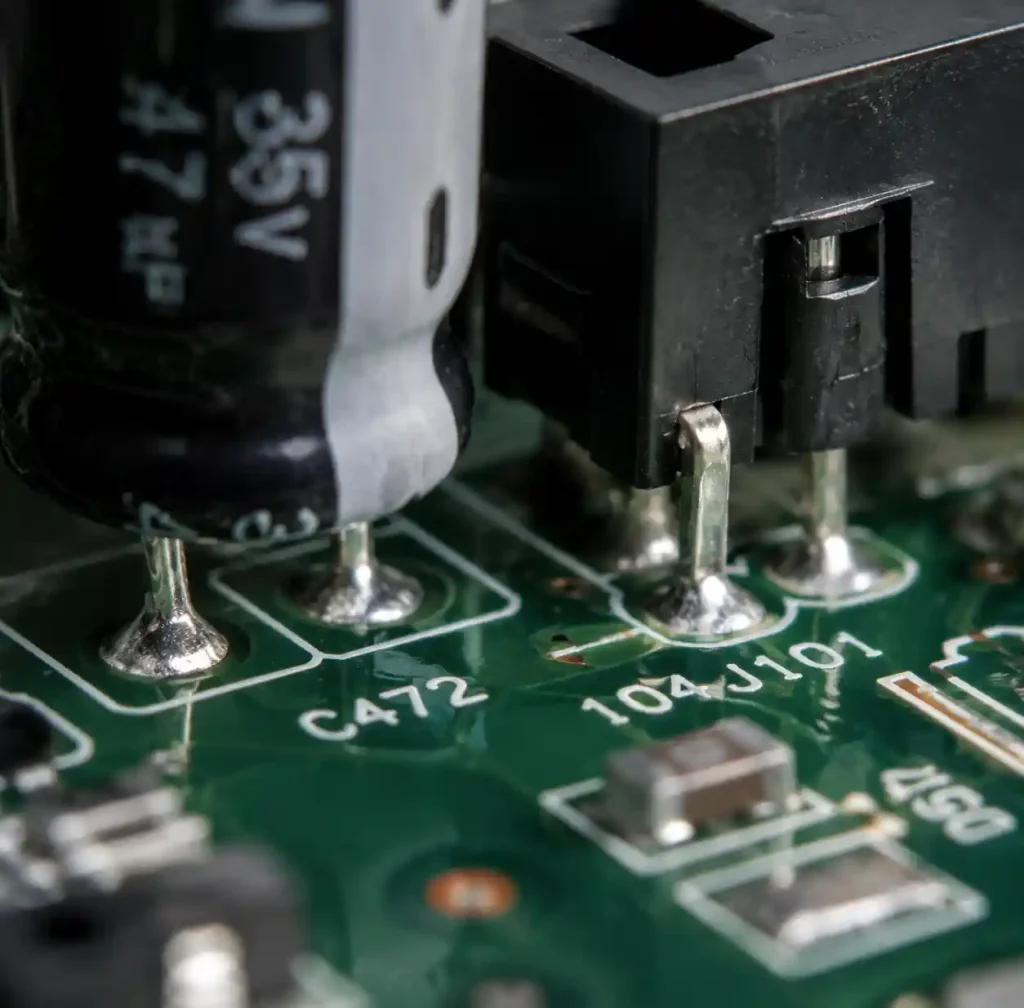 PCB solder joint stress points and component mechanical stress visualization