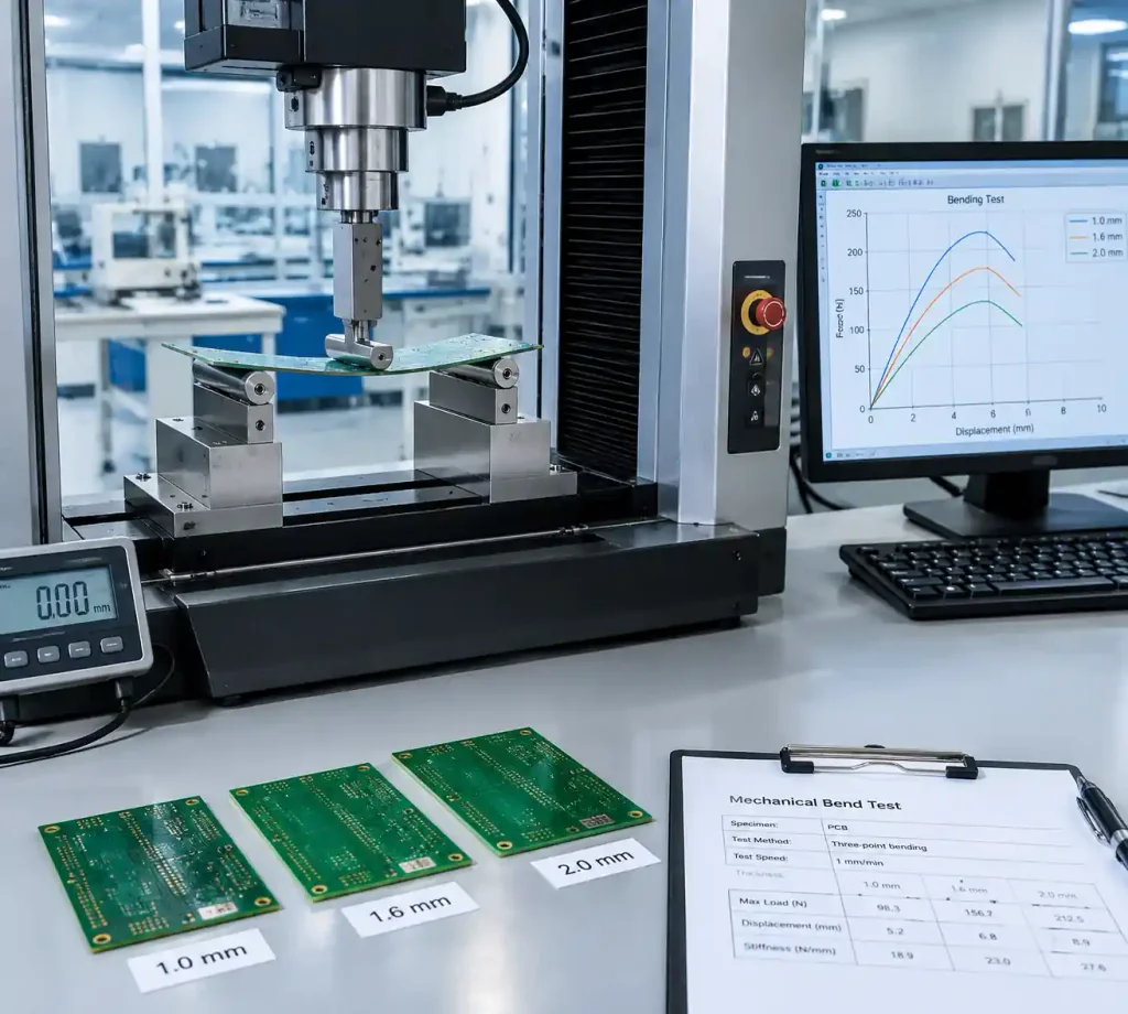 PCB mechanical strength testing for different thickness options