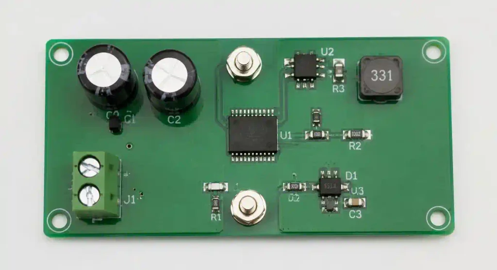 PCB component layout optimized for chemical resistance