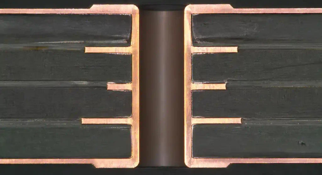 PCB via cross-section showing capture pad sizing and annular ring measurement