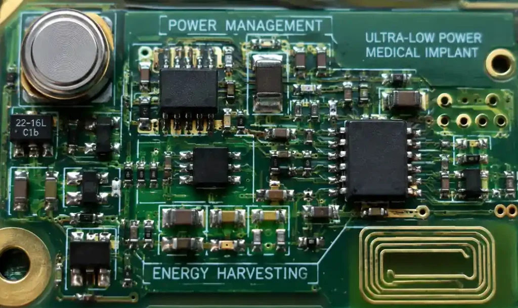 Ultra-low power integrated circuit and power management components for medical implant