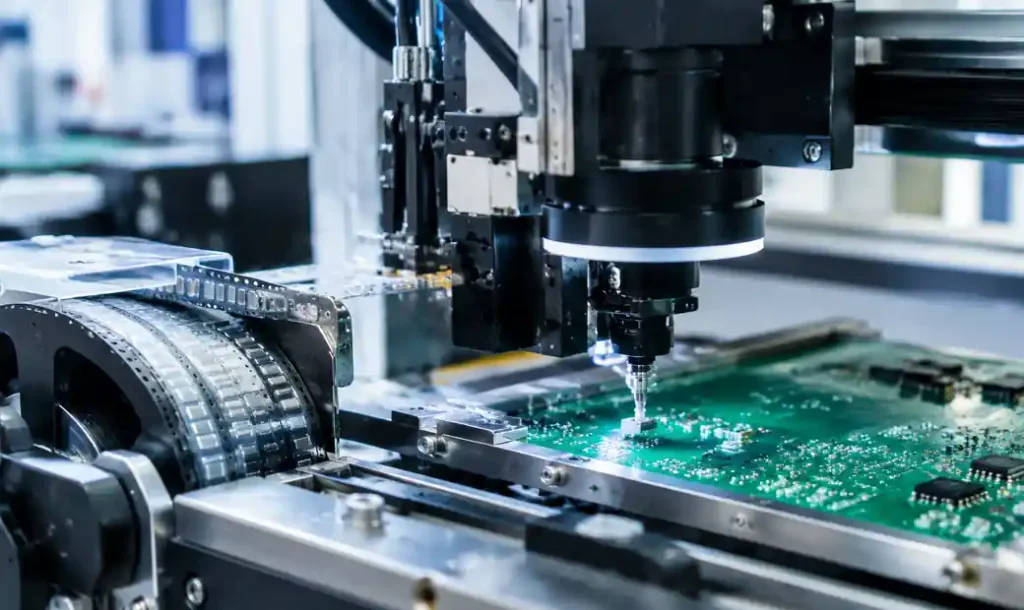 High-precision SMT placement machine handling 01005 components