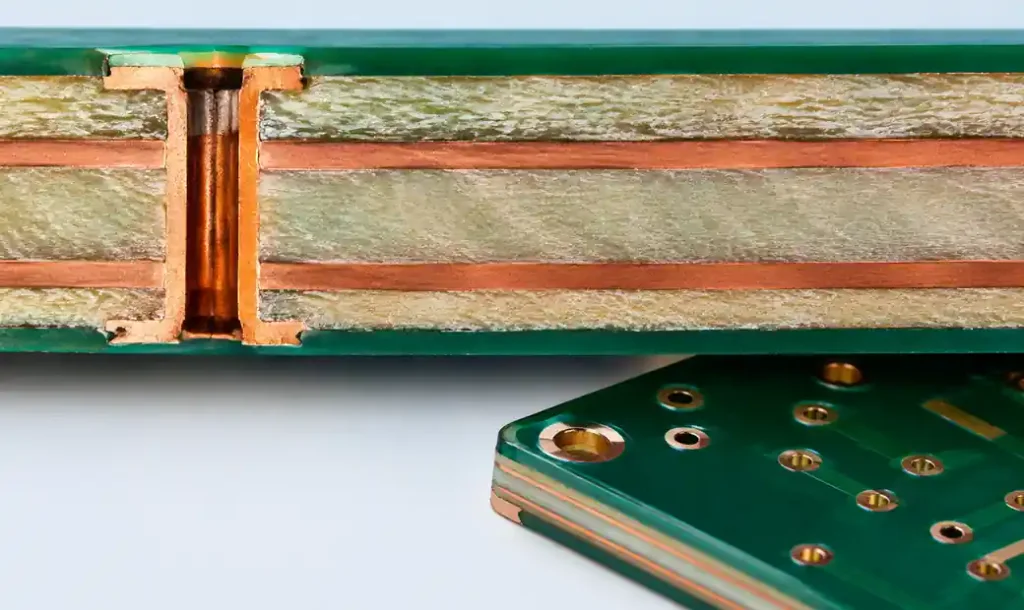 PCB ground plane design showing proper integrity and minimal splits