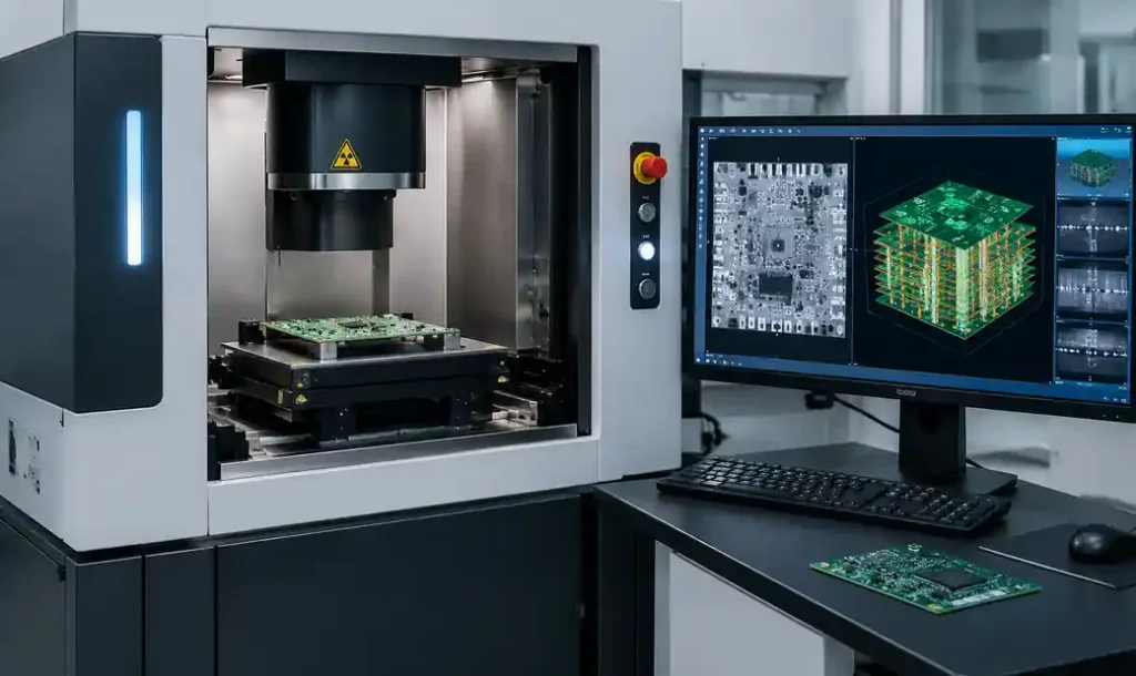 X-ray CT imaging equipment and multilayer PCB internal structure visualization