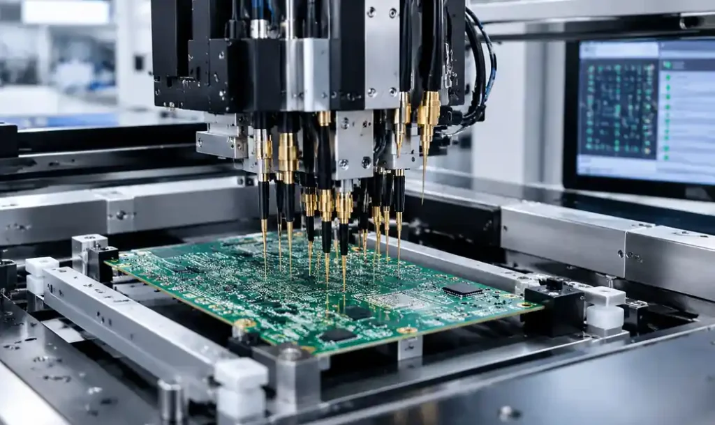 Automated electrical testing equipment for 100% aerospace PCB verification