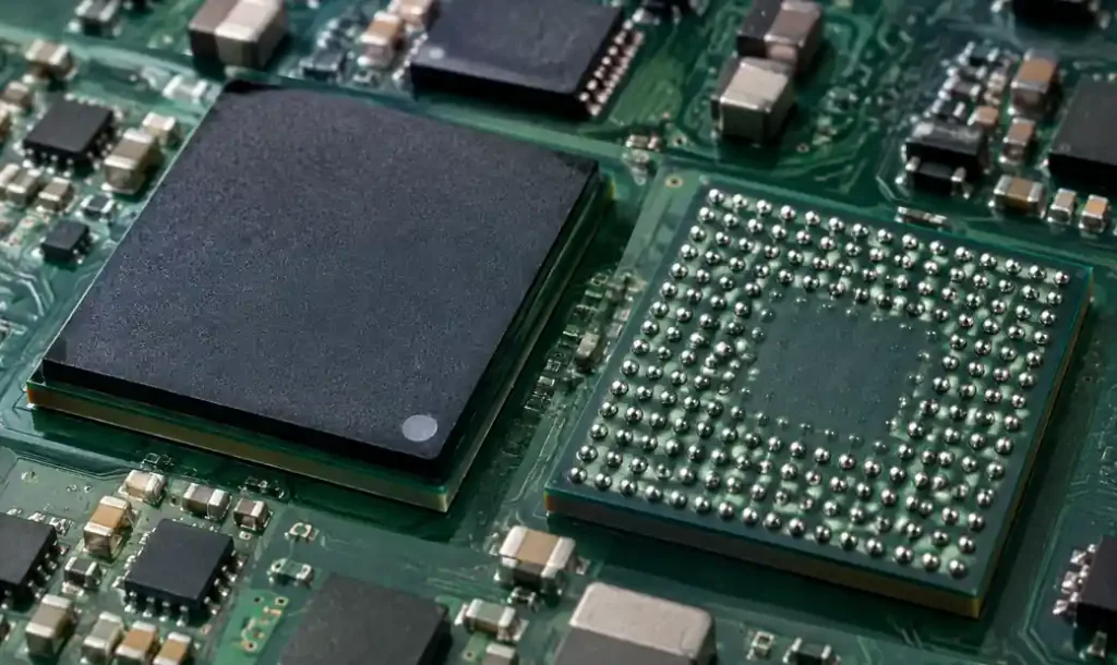 BGA ball grid array component showing thermal mass considerations for reflow profiling