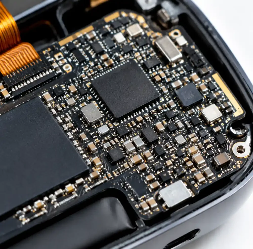 Smartphone PCB assembly with 0201 and 01005 components